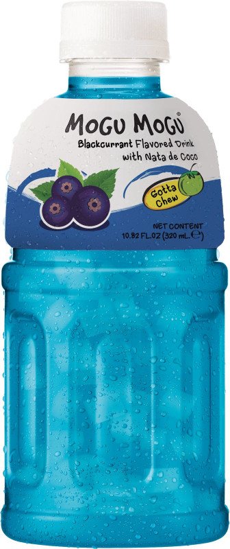 Mogu Mogu Blackcurrant Flavour with Nata de Coco 320 ml Bottle Soft Drink